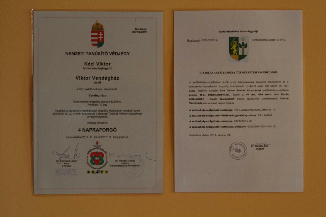 Gasthof Viktor Vendeghaz Es Apartmanhaz Baktaloranthaza